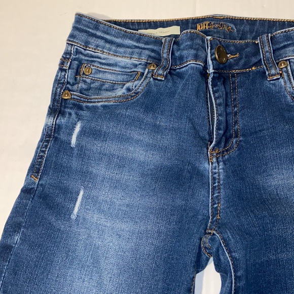 Kut From The Kloth Women’s Size 2 S Toothpick Skinny Distressed Denim Blue Jeans - Picture 6 of 9